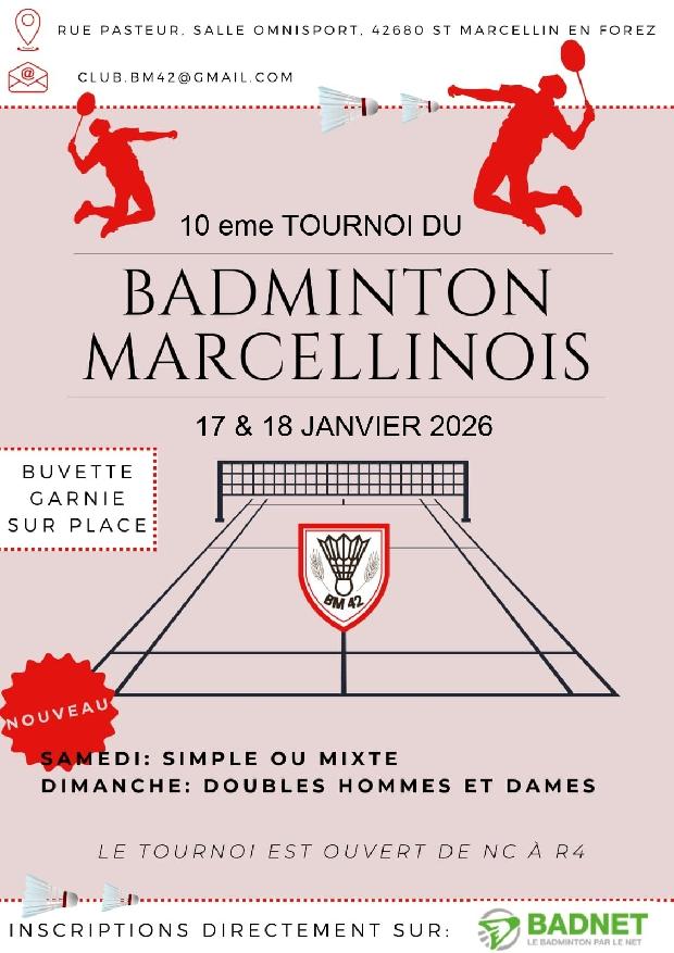 10ème tournoi du Badminton Marcellinois